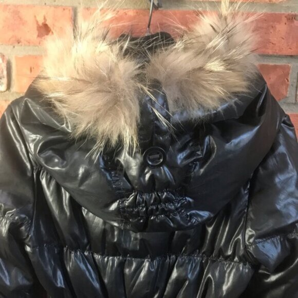 RUDSAK Down Hood Puffer Parka Winter Coat Vest  Raccoon Fur Collar Jacket Zip XS - Picture 7 of 16